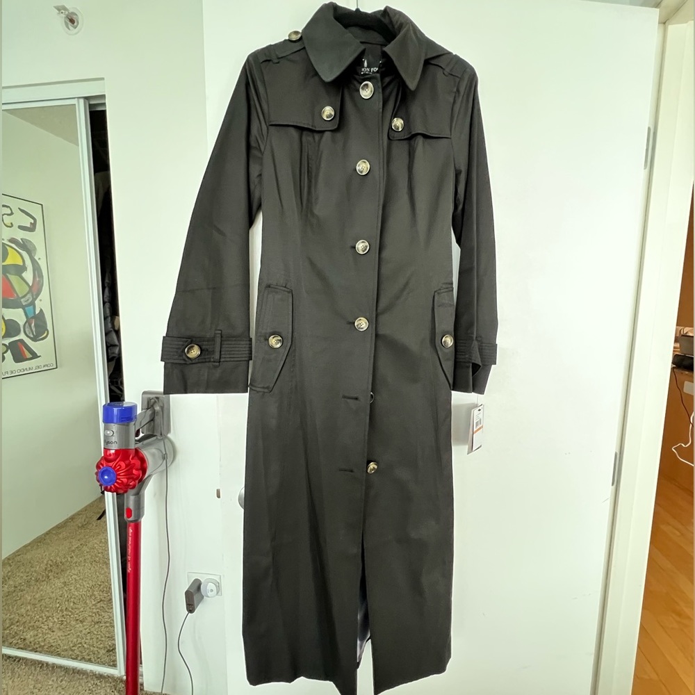 London fog full length trench coat